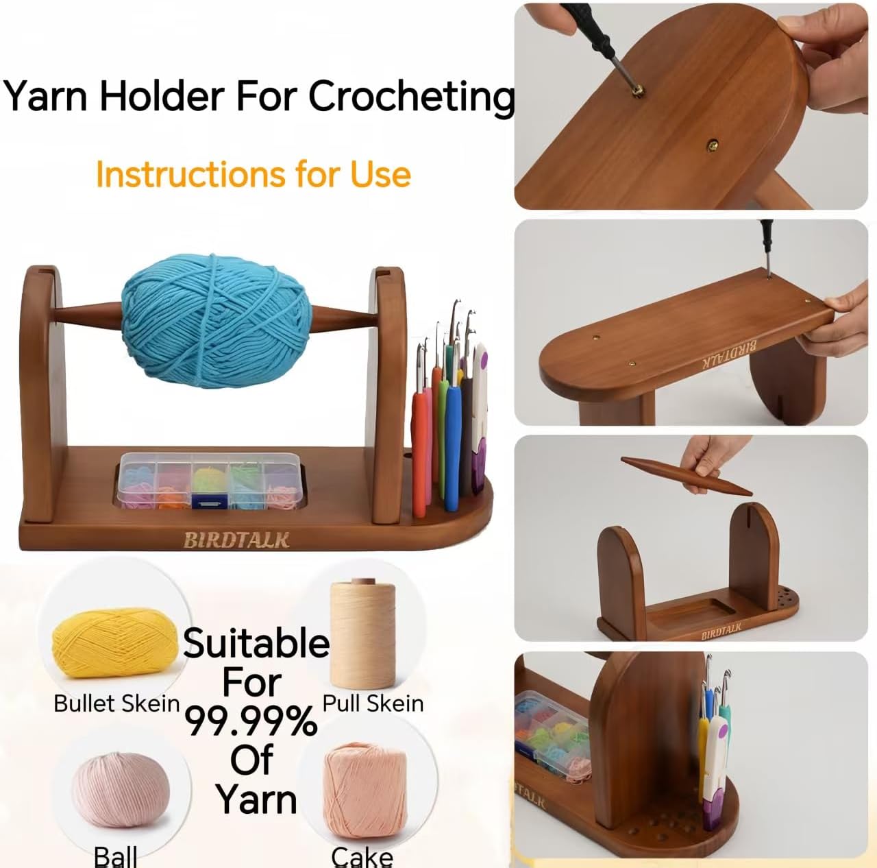 Upgrade high-Capacity Storage with Storage Space Yarn Holder