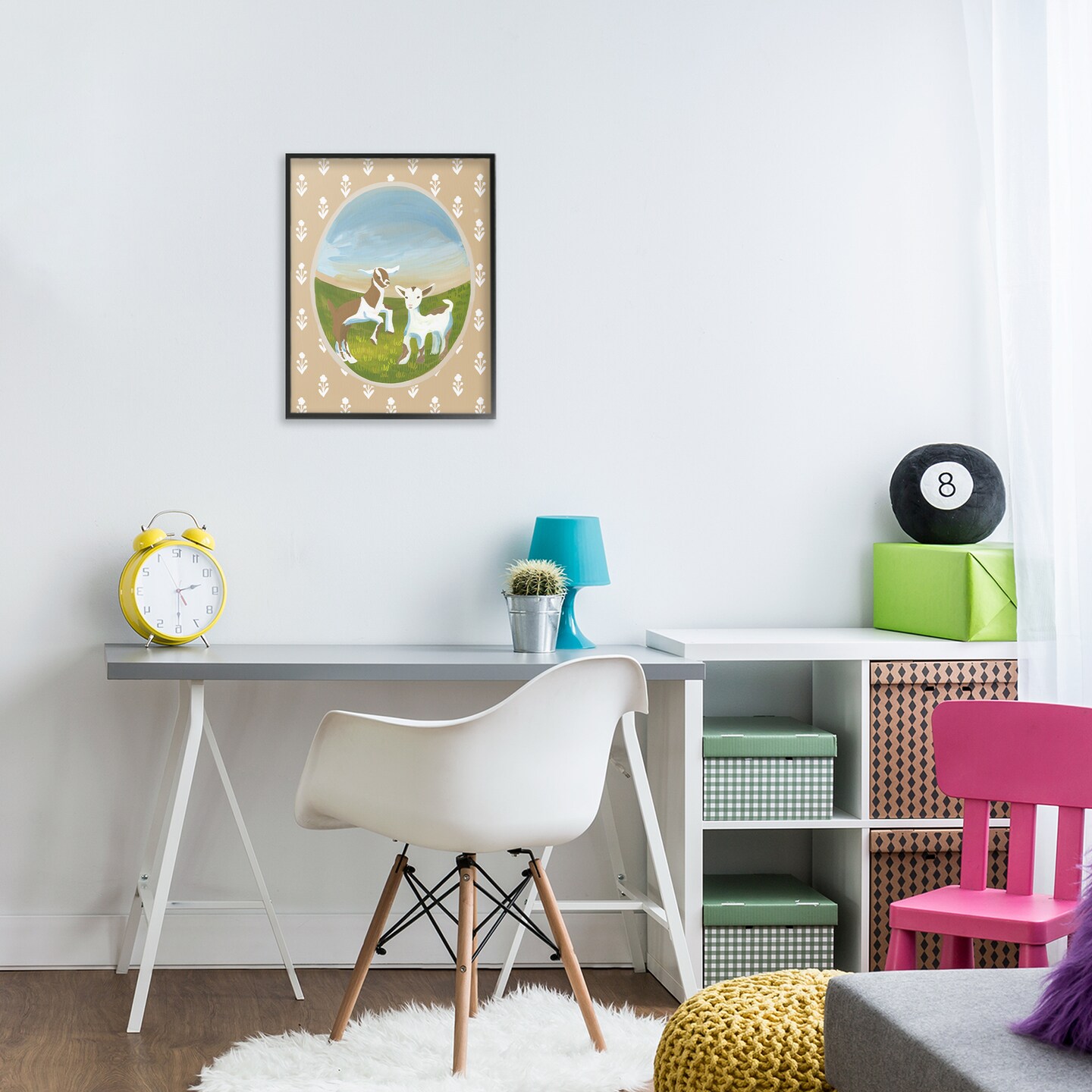 Stupell Industries Cottage Core Goats Framed Giclee, design by Evelyn Coleman