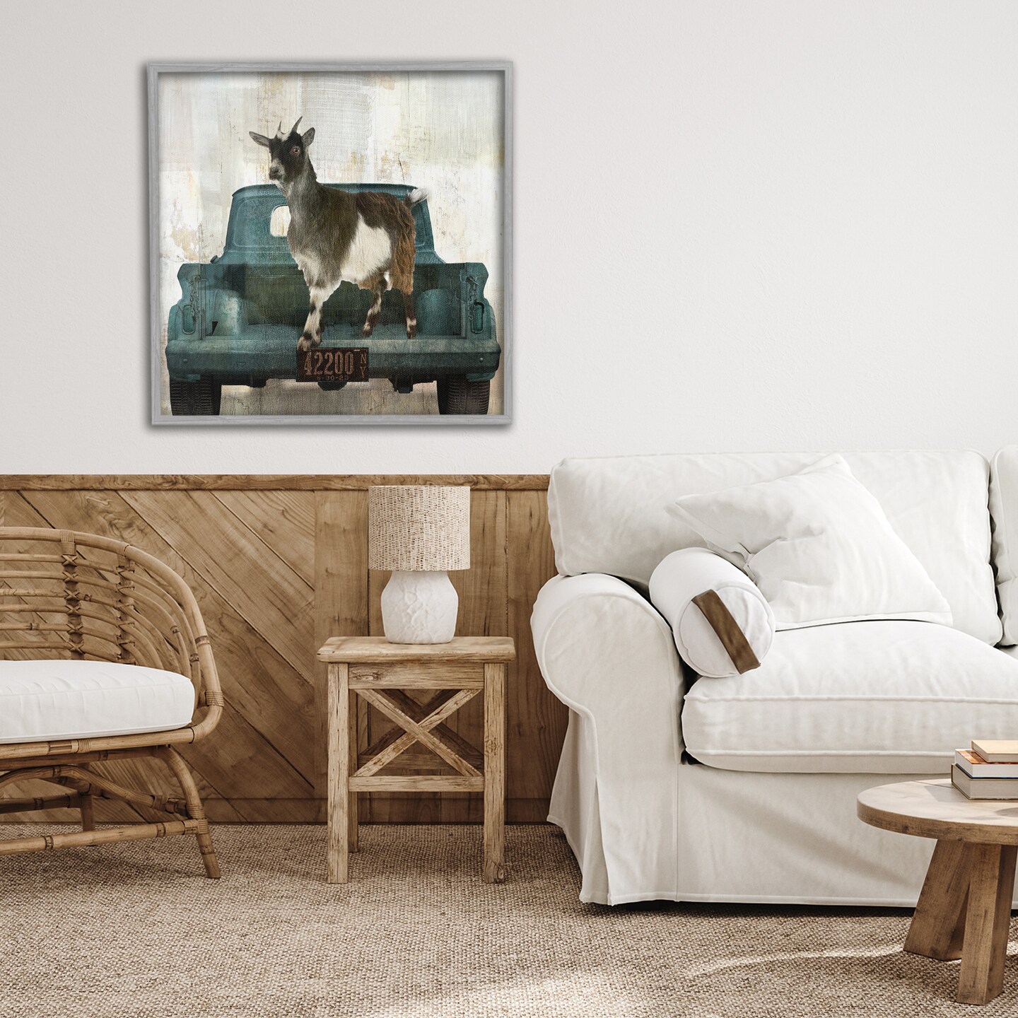 Stupell Industries Rustic Goat Vacation Framed Giclee, design by Sophie 6