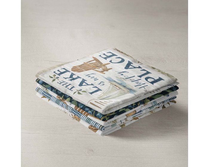 Lakeside 5-piece Cotton Fabric Fat Quarter Bundle | Sewing | Crafting | Quilting