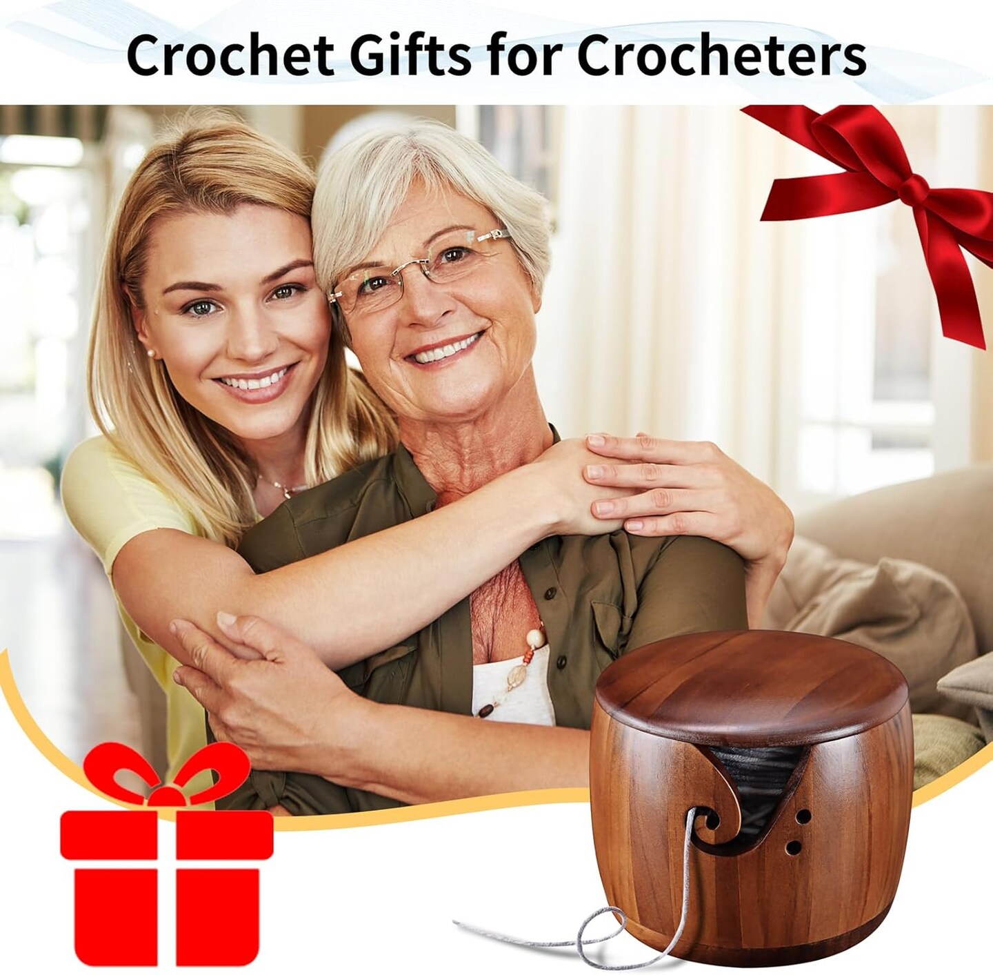 Yarn Bowl for Crocheting - 7x5in