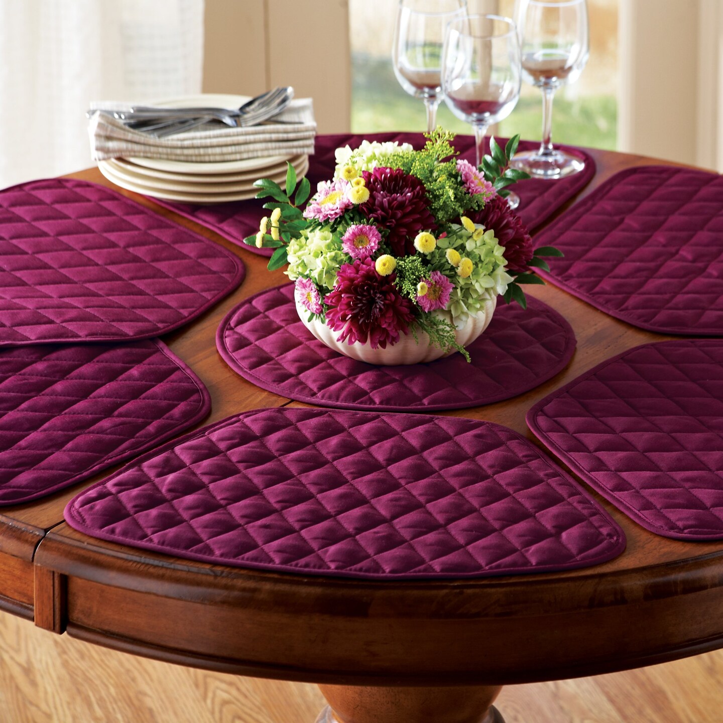 Collections Etc Kitchen Table Placemat And Centerpiece Set - 7 Pc