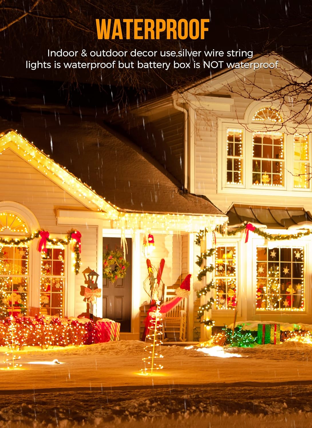 Fairy Lights Battery Operated - 10Ft 120 LED (Warm White)