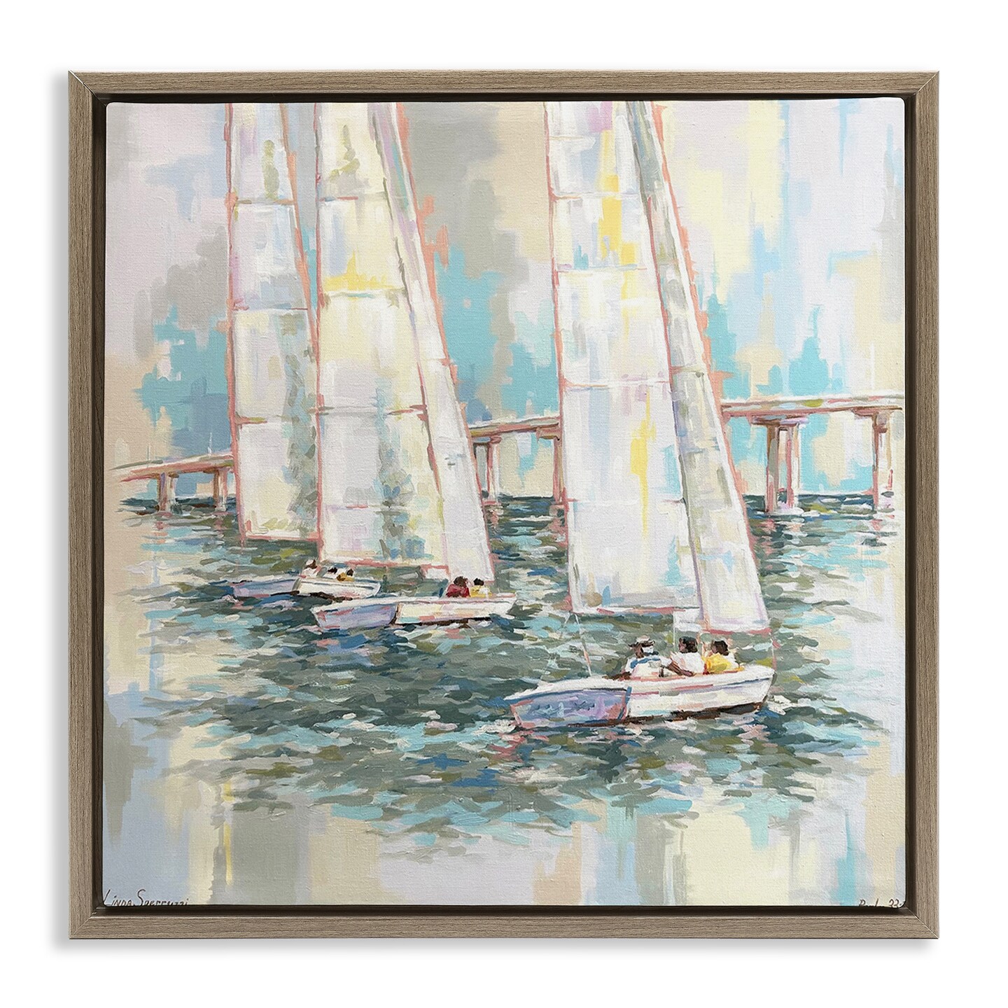 Stupell Industries Sailing Towards Vilano Sailboats Floating Frame By ...