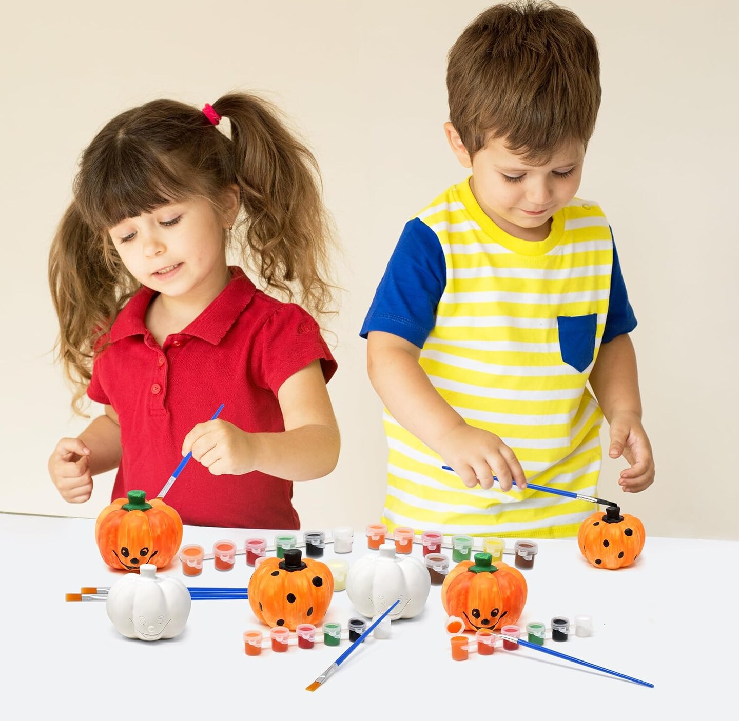 12PCS White Fake Pumpkins Fall Harvest Pumpkins Faux