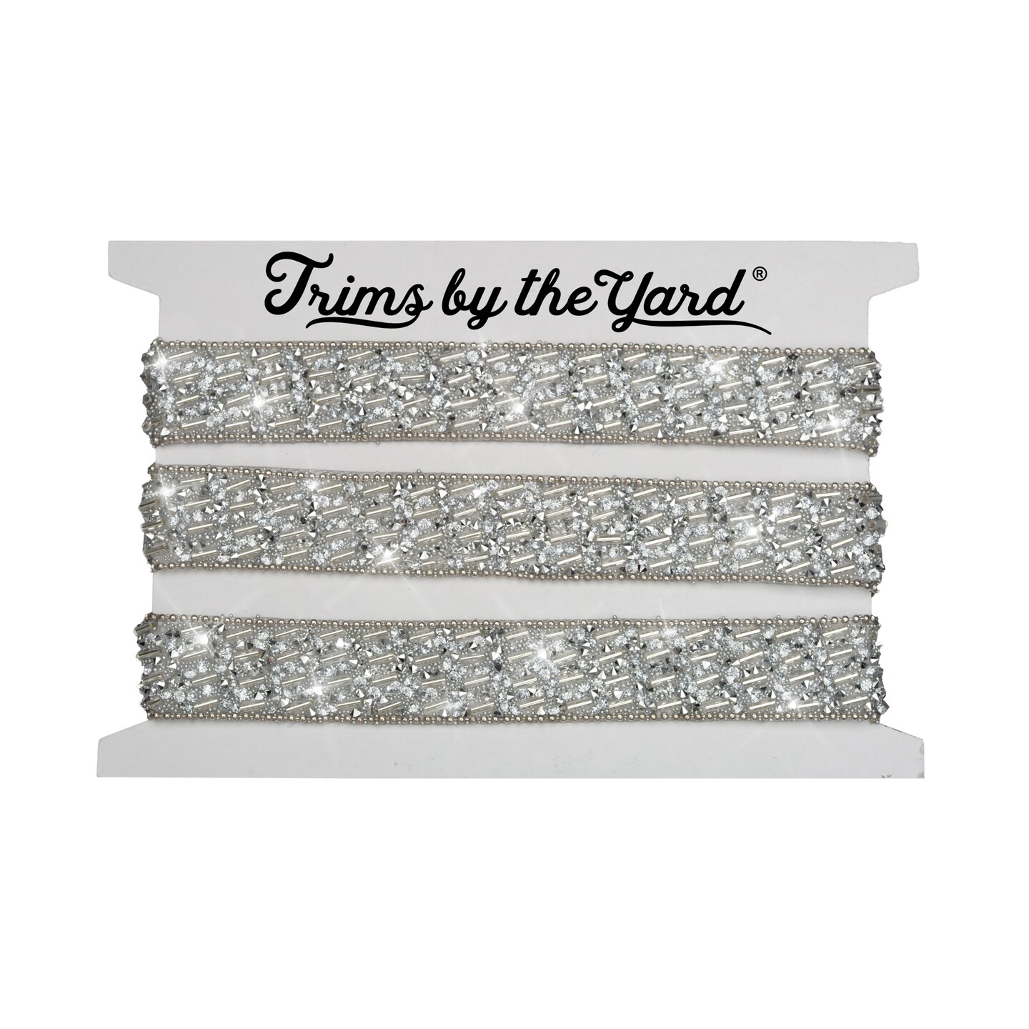 5 yards of Camila 3/4&#x22; Iron-on Rhinestone Trim