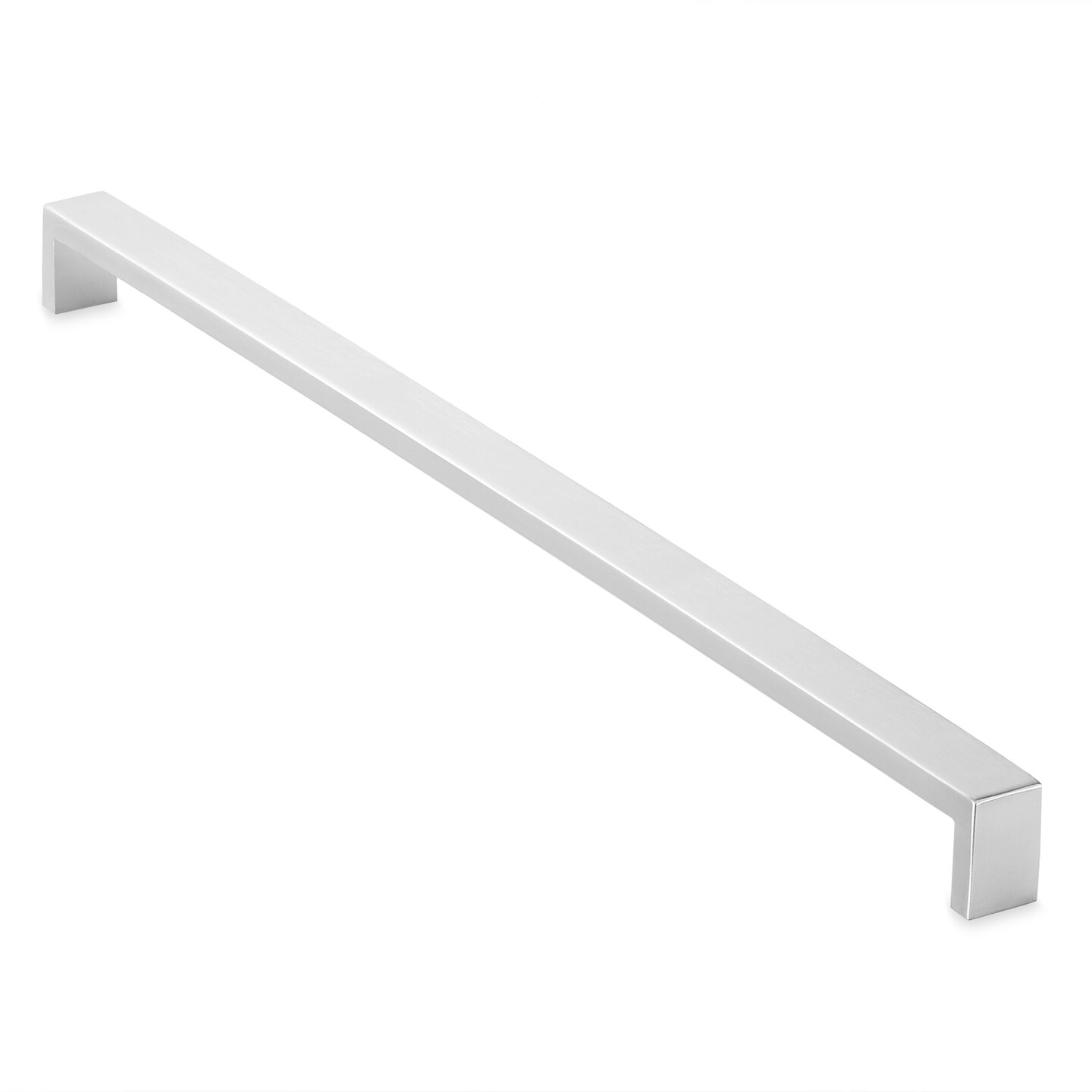 Cauldham Solid Stainless Steel Cabinet Hardware Square Handle Pull Brushed Satin Nickel