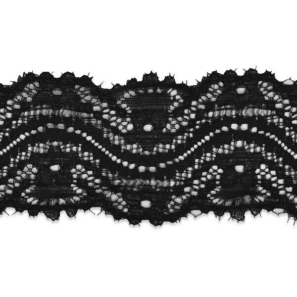 5 Yards of Cora 2 1/4" Stretch Raschel Lace Trim | 5 yard cut