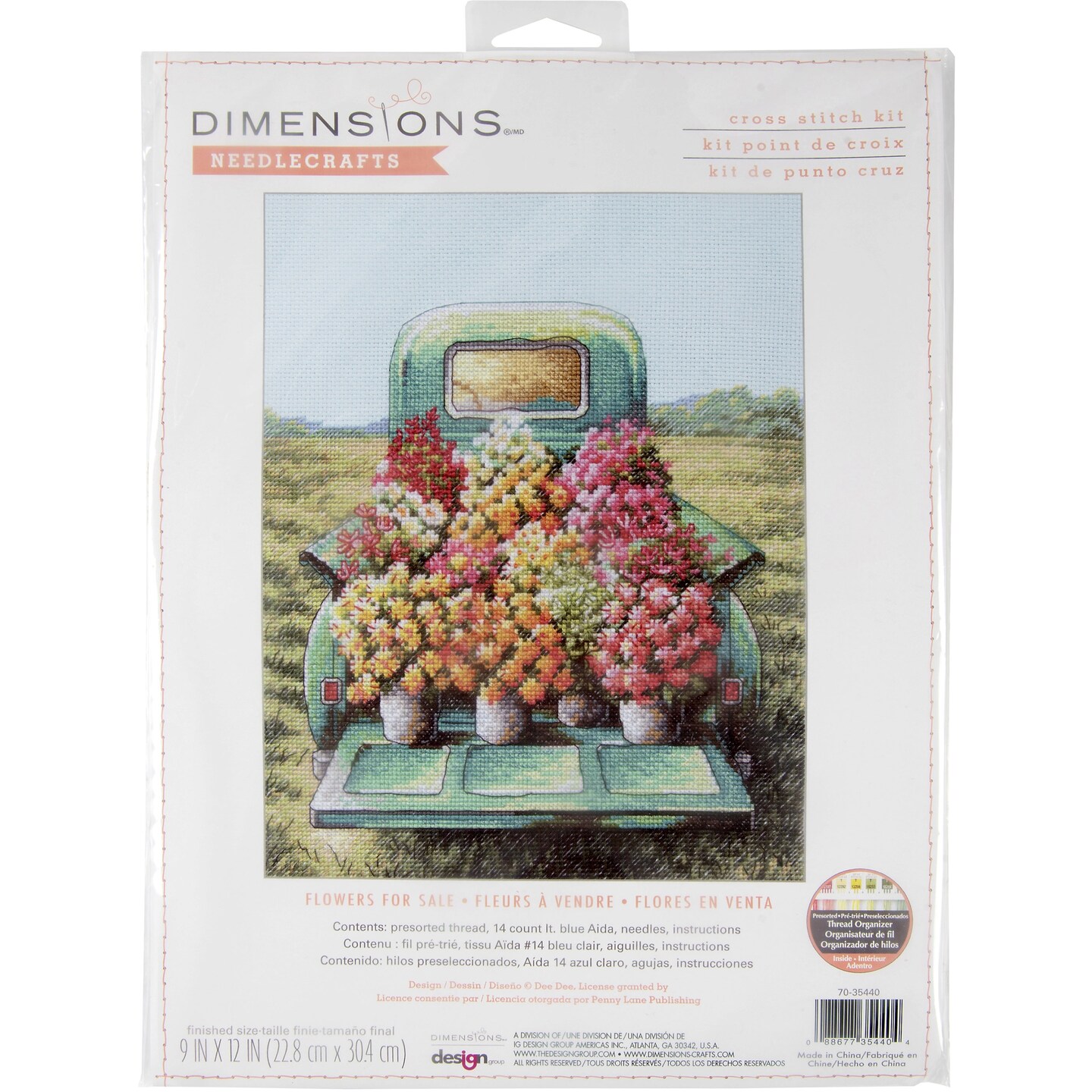 Dimensions Counted Cross Stitch Kit 9&#x22;X12&#x22;-Flowers For Sale