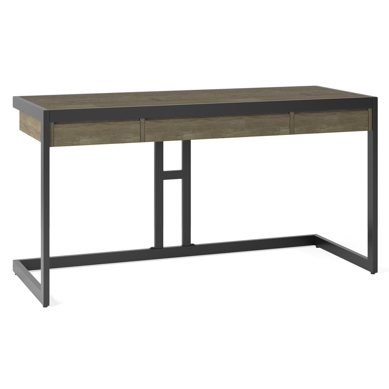 Simplihome Erina Solid Wood And Metal Modern Industrial 60&#x22; Home Office Desk
