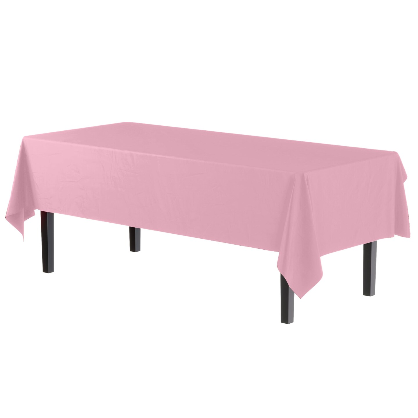 Exquisite 12-Pack Premium Plastic Tablecloth 54in. x 108in. Rectangle Plastic Table Cover