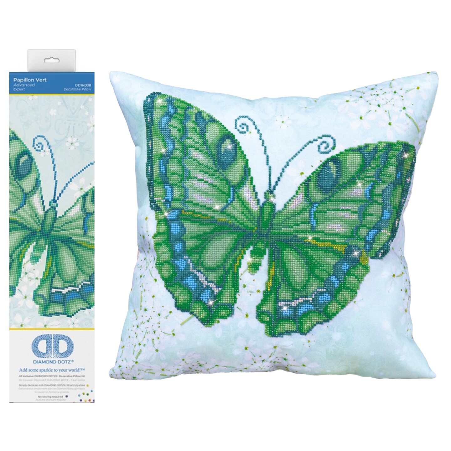 Diamond Dotz Papillon Vert Butterfly Diamond Painting Kits for Adults - Diamond Art Kits a Relaxing Creative Craft Kit with Dotz Gems 17.7x17.7