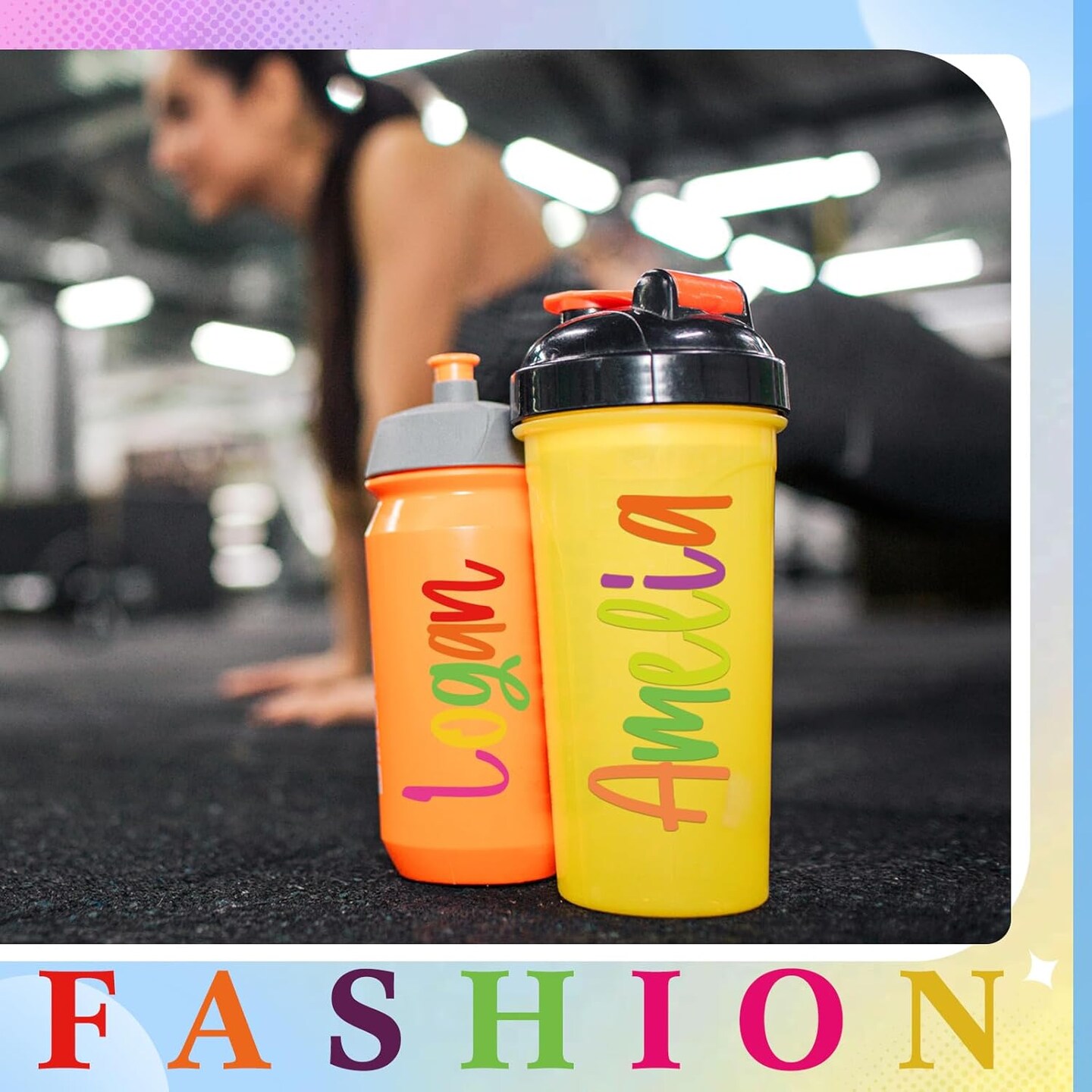 6 Sheets UV DTF Cup Wrap Name Decals for Tumblers (Multicolor) 10.04 x 8.07 x 0.2 inches