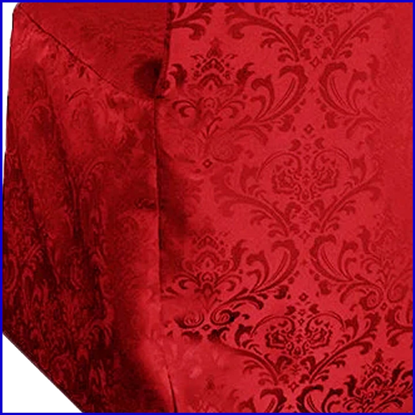 Apple Red Floral Damask Jacquard Banquet Chair Cover Elegant Polyester Fabric