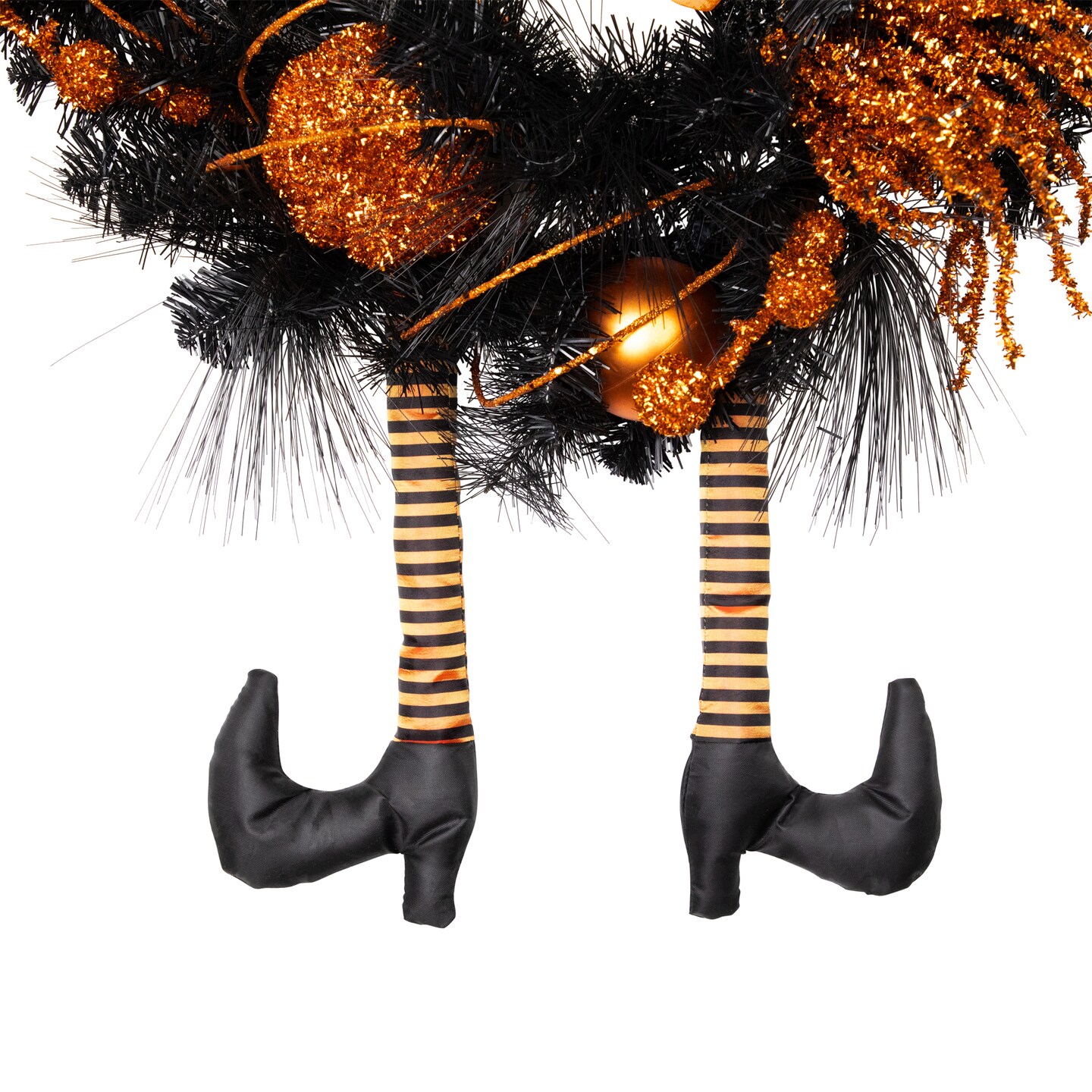 Northlight Witch and Pumpkins Halloween Wreath