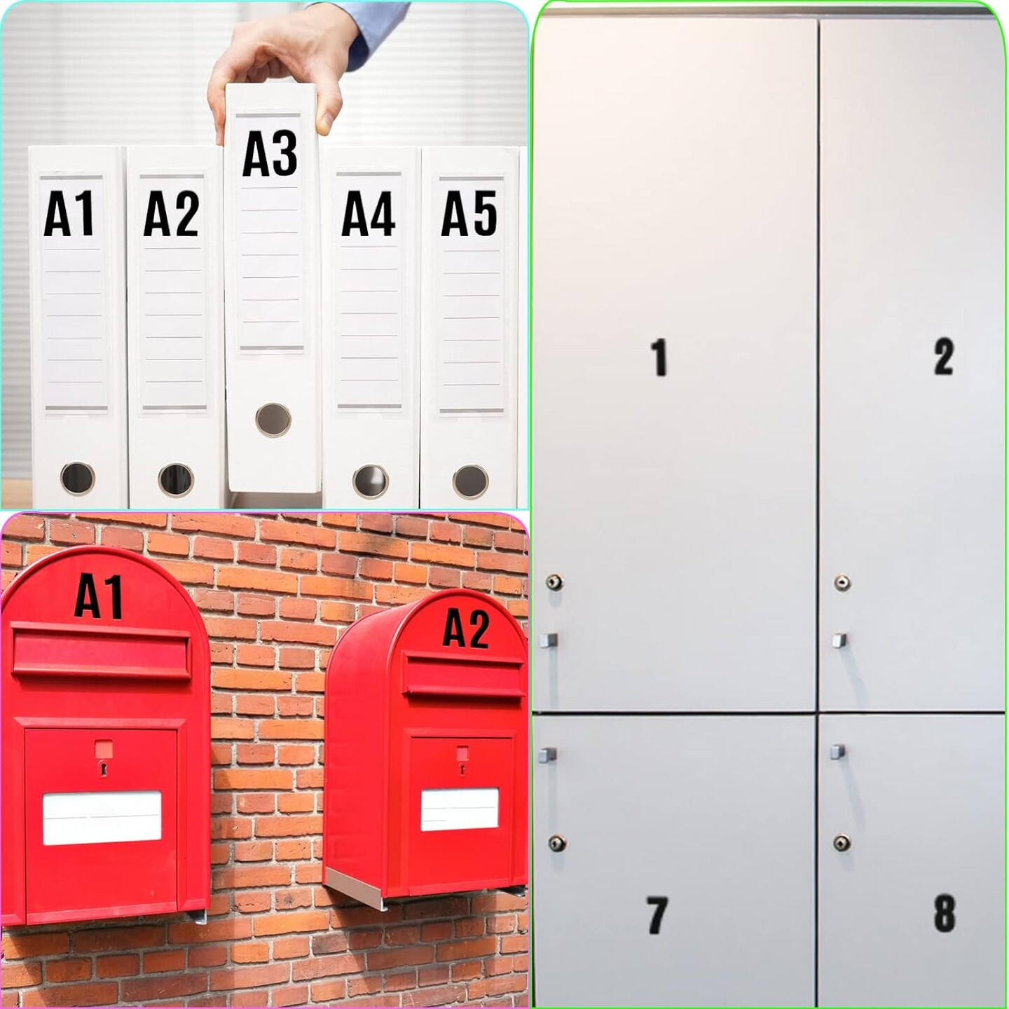 810 Piece 10 Sheet Letter Stickers (Black) 9 x 7.65 x 1 inches