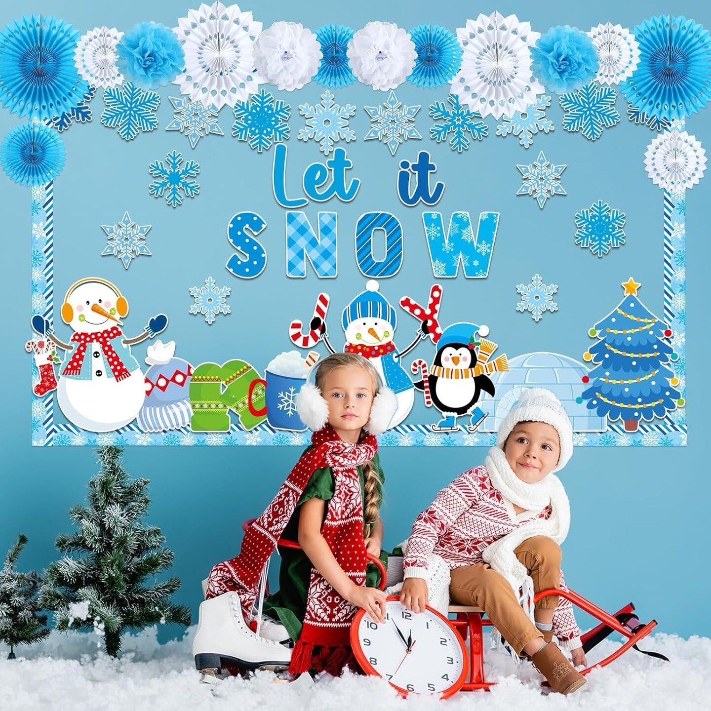 Winter Bulletin Board Decorations Set