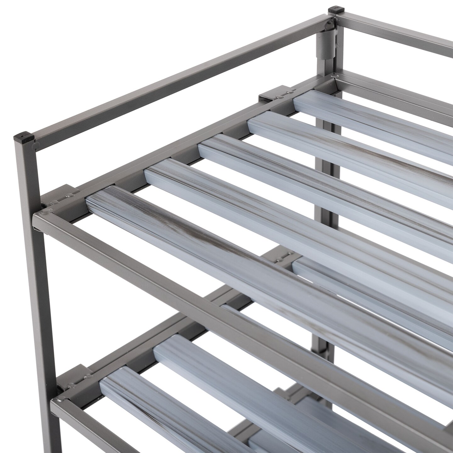 Seville Classics 3-Tier Resin Slatted Shoe Rack