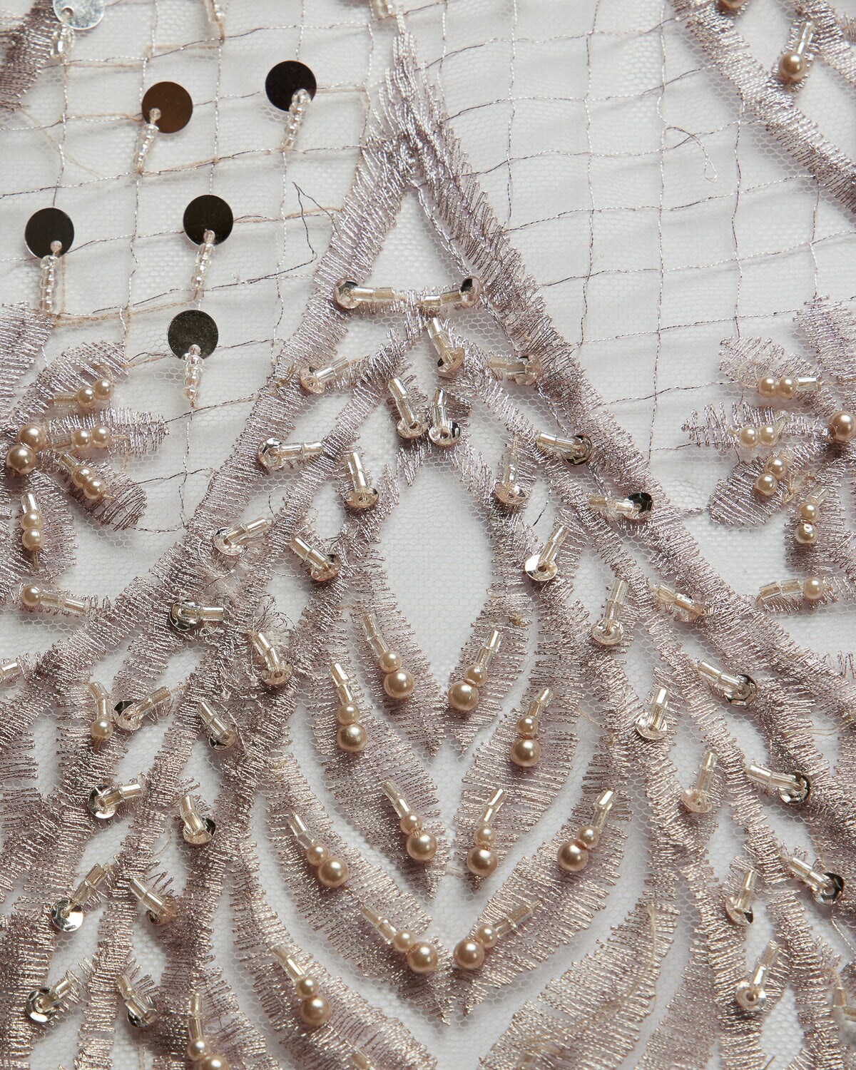 1 Yard Luxurious Beaded &#x26; Sequined Embroidered Lace Fabric 50/52&#x22; Wide