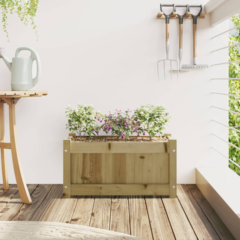 vidaXL Garden Planter 23.6"x12.2"x12.2" Impregnated Wood Pine