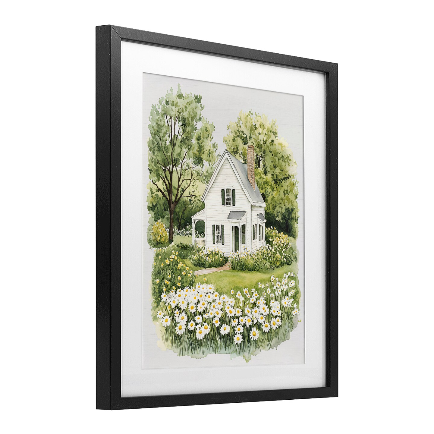 Stupell Industries Quaint Countryside Cottage Garden Framed Print Under Glass, design by Lettered and Lined