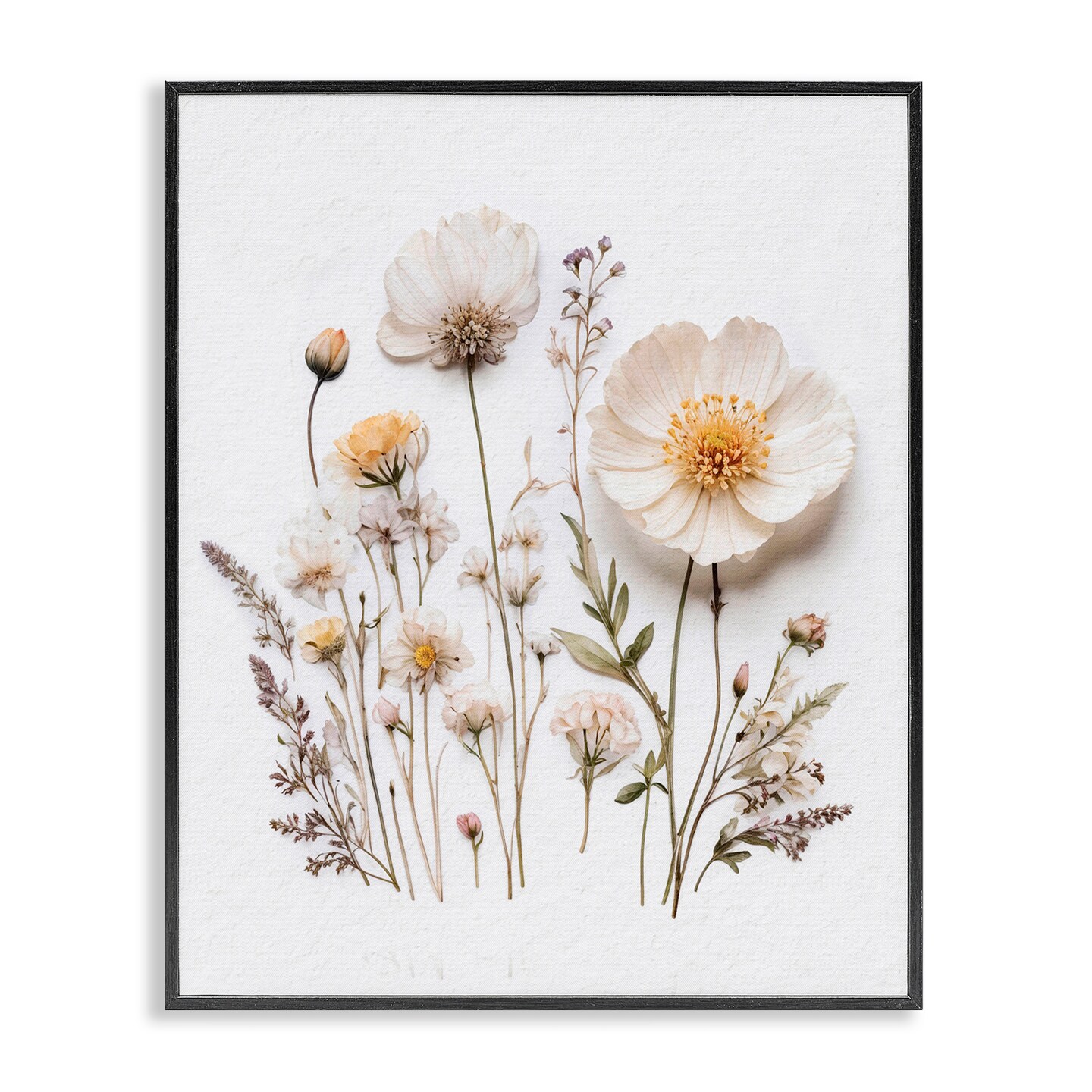 Stupell Industries Pressed Bathroom Botanicals Framed Giclee, design by Lettered and Lined