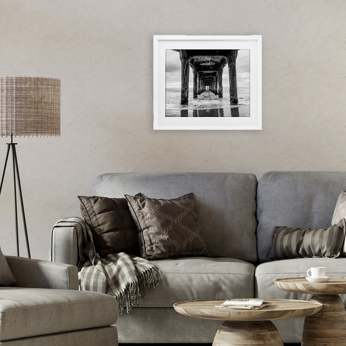 Stupell Industries Pier Structure in Perspective Framed Print Under Glass, design by Jeff Poe Photography