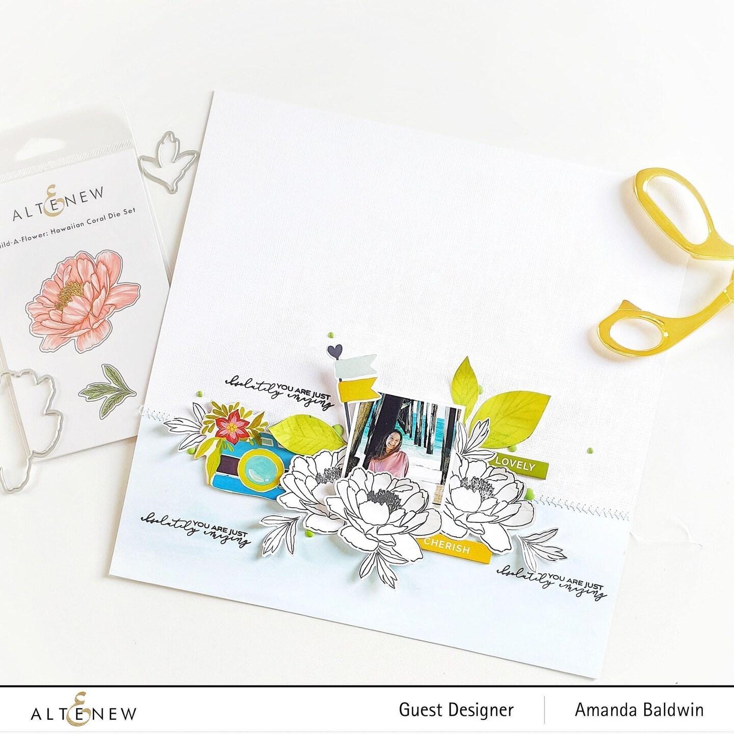 Build-A-Flower: Hawaiian Coral Layering Stamp &#x26; Die Set