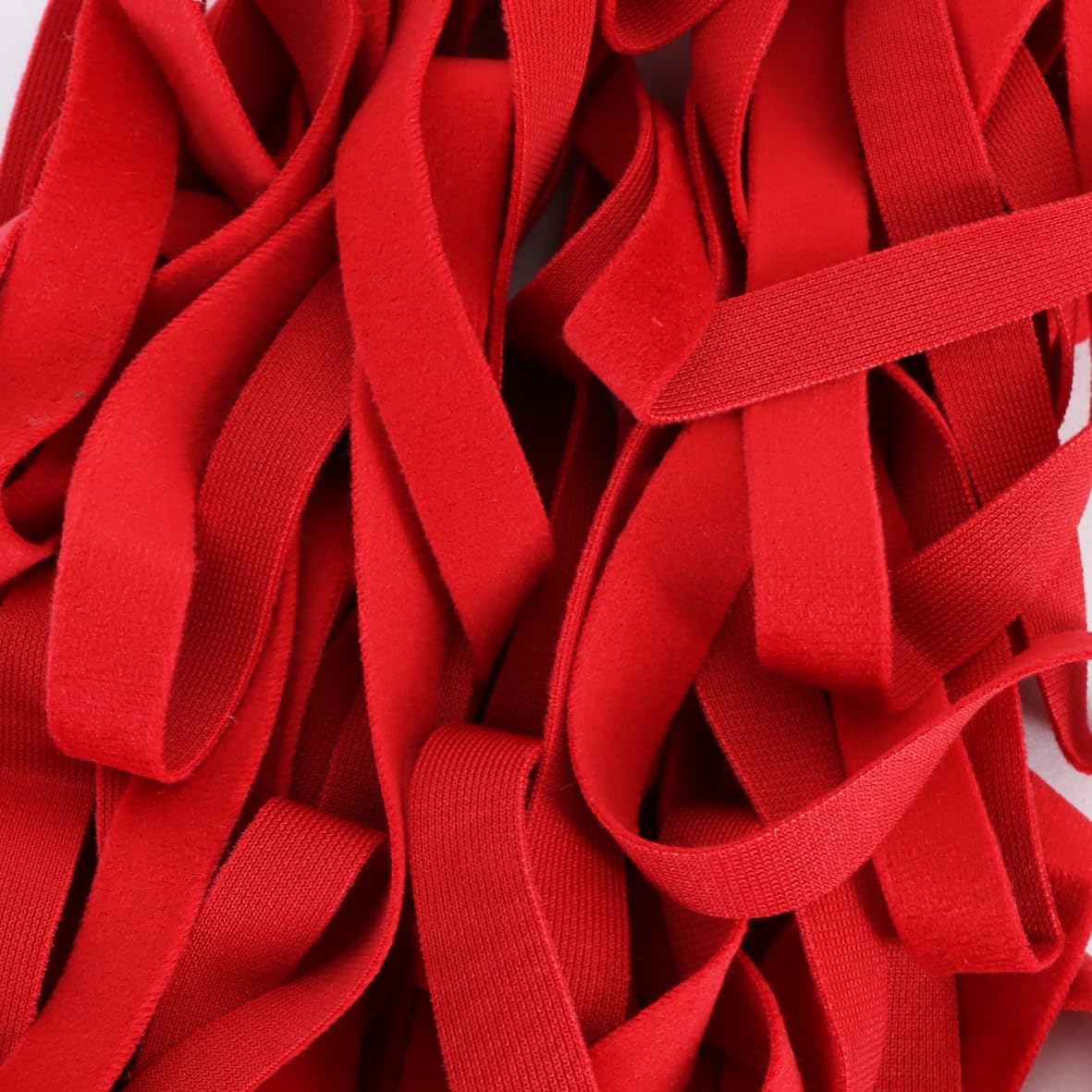 2 Rolls Red Velvet Ribbon 3/8" Fabric Trim Ribbons for Christmas Wreath Tree Decorations Handmade Craft Ornaments Hanging Gift Wrapping Bow Making Valentine Wrapping