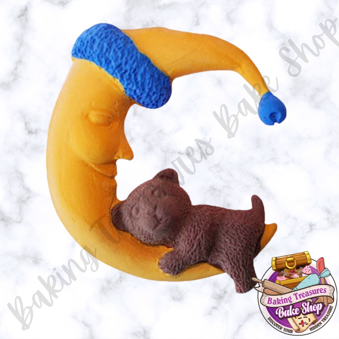 Large- Bear on the moon Silicone Mold