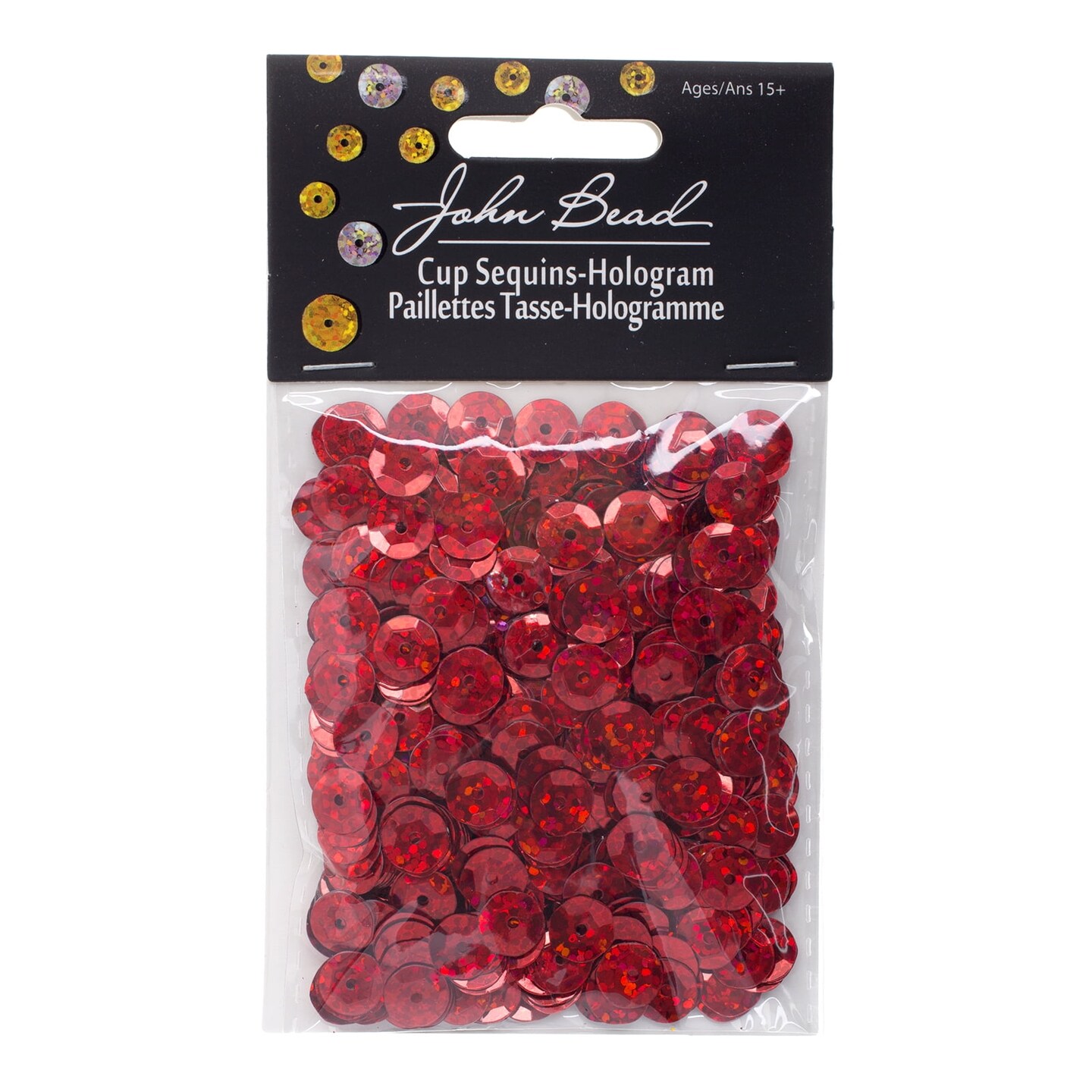 John Bead 8mm Flat Round Sequins Hologram, 850pcs