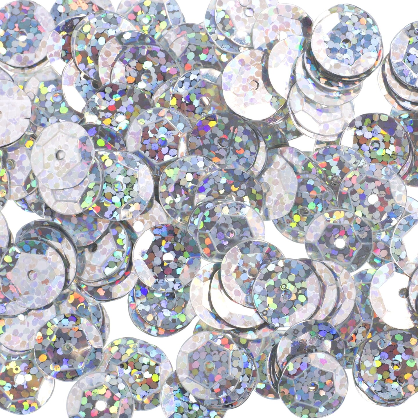 John Bead 10mm Flat Round Sequins Hologram, 450pcs
