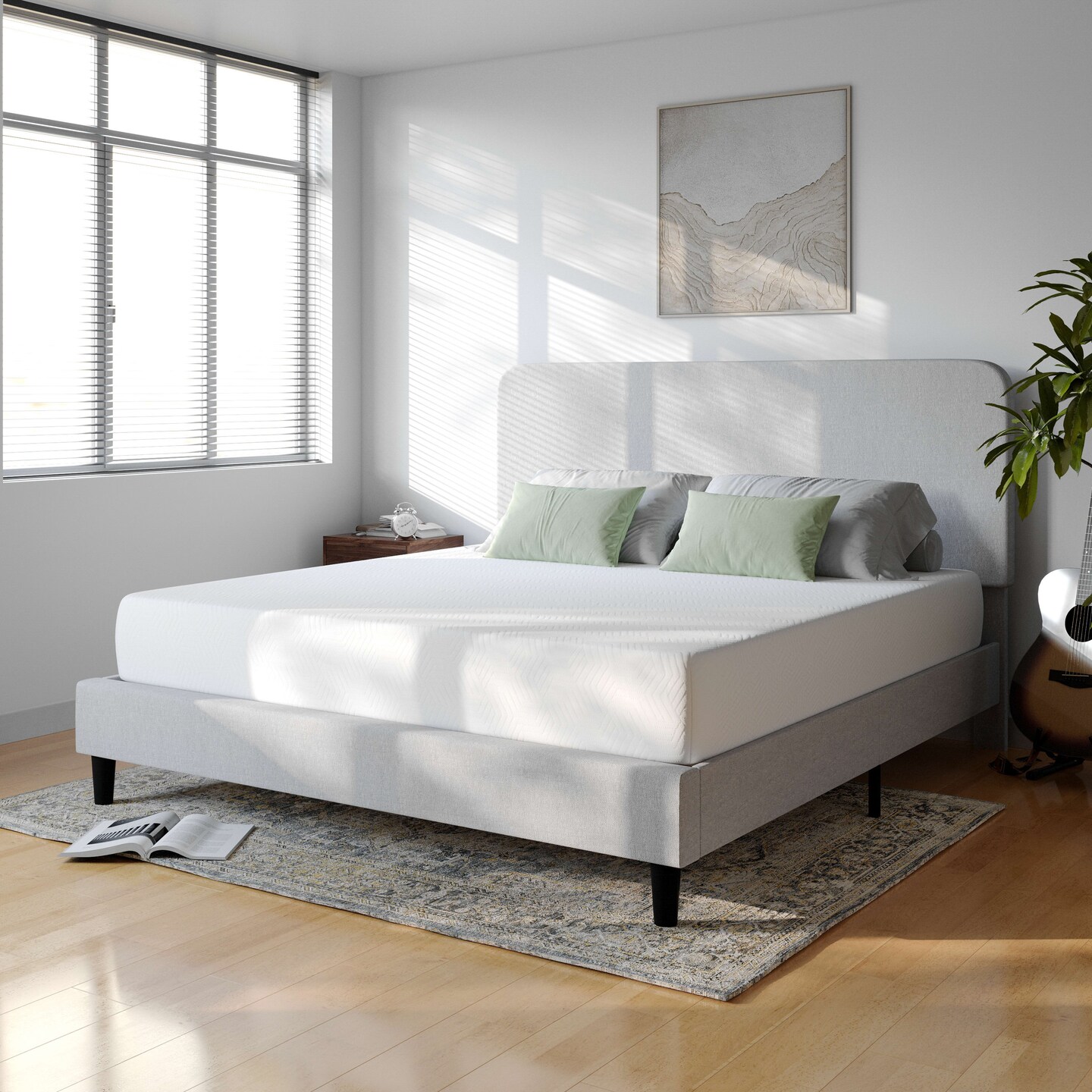 Emma and Oliver Nimbus 3-Layer Memory Foam Mattress in a Box with Green Tea Infusion, Cooling Gel, CertiPUR-US Certified Foam and Washable Cover
