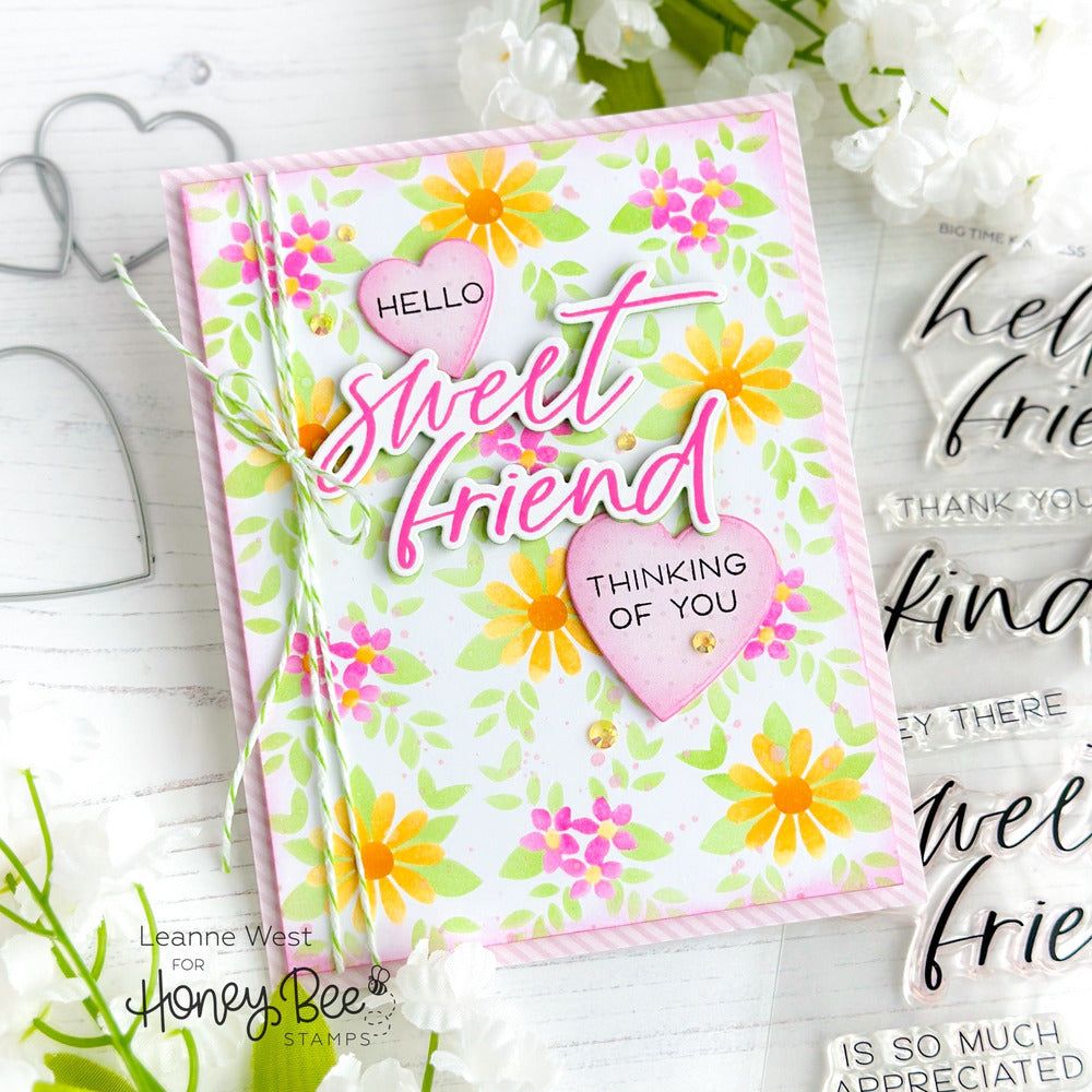 Daisy Lattice - Set Of 3 - 6"x6" Layering Background Stencils RETIRING