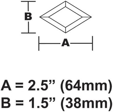 1.5&#x22; x 2.5&#x22; Diamond Clear Glass Bevel - 4.7MM Thick - 10 Pack