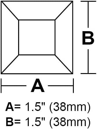 1.5&#x22; x 1.5&#x22; Square Clear Glass Bevel - 4.7MM Thick - 10 Pack