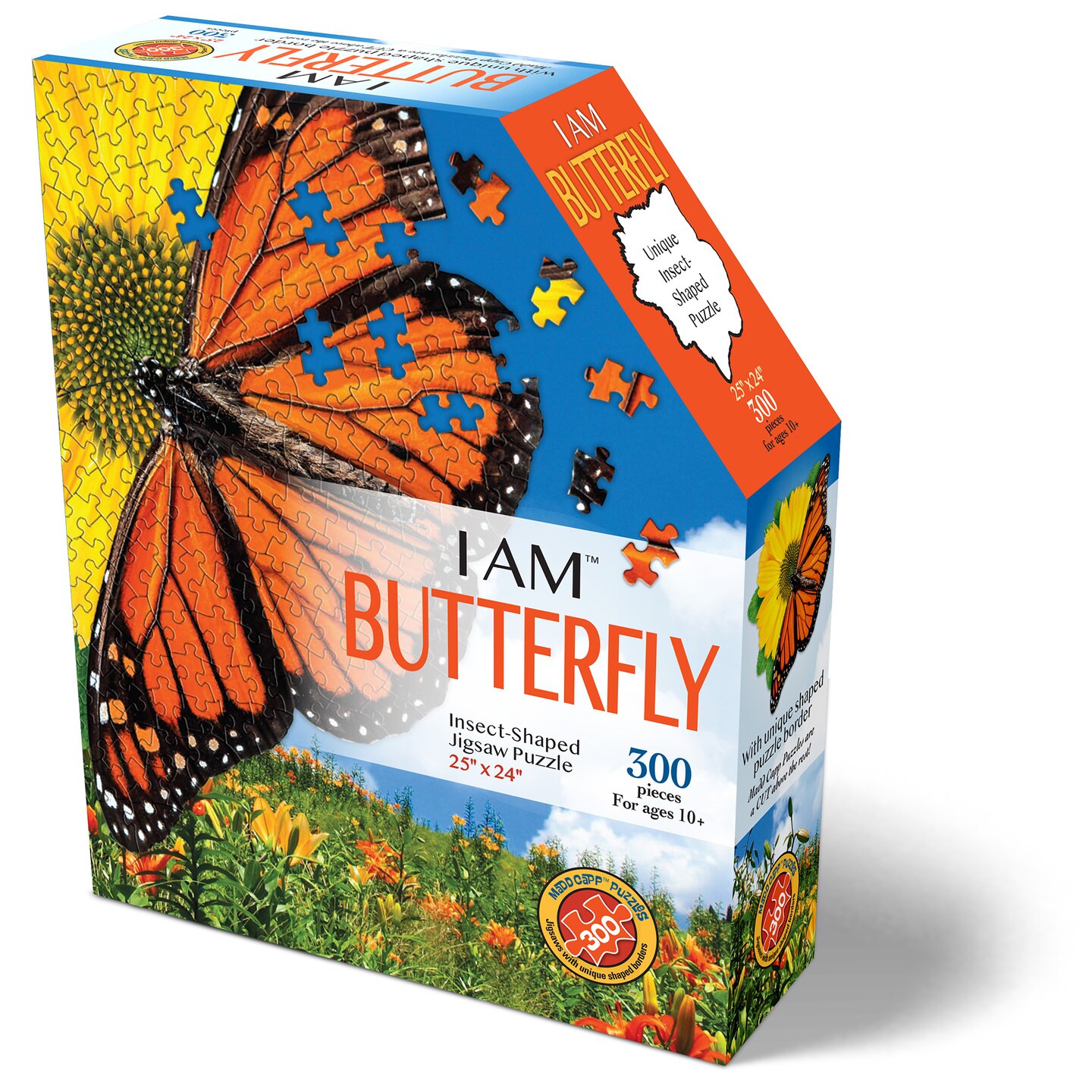 Madd Capp I Am Butterfly 300 Piece Puzzle InsectShaped Jigsaw, 25
