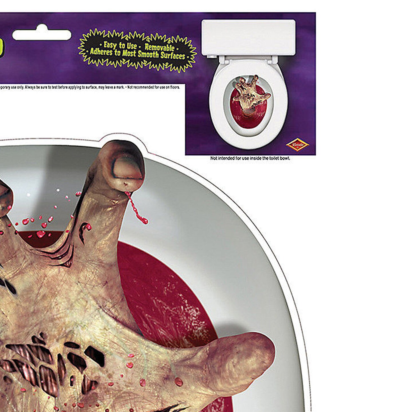 Zombie Hand Toilet Topper Peel N Place