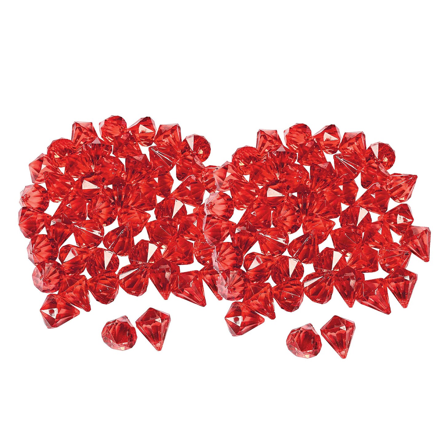 4th of July Diamond-Shaped Gems 25 Pieces Acrylic Sparkling Decor