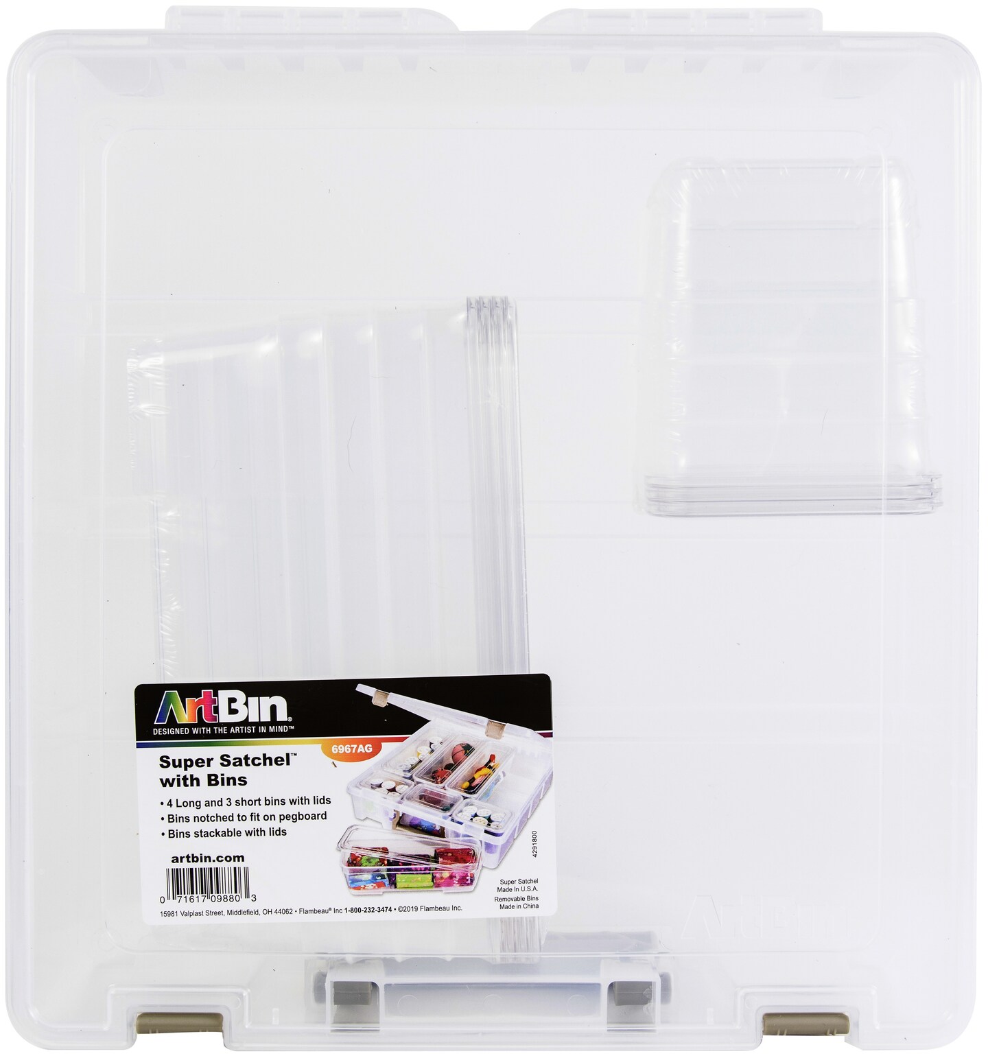 ArtBin 6982AB Super Satchel Deluxe Open Base, Large Portable Art - View #7