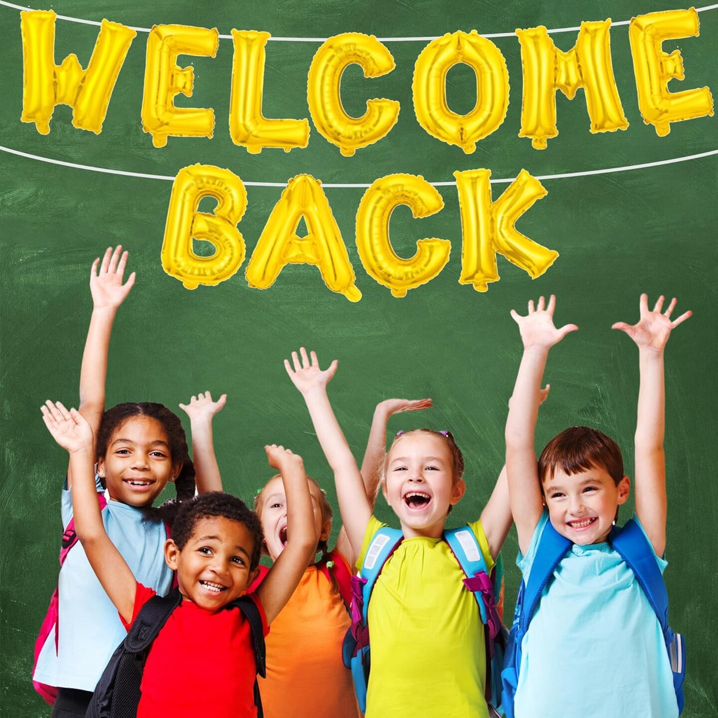 Welcome Back Foil Mylar Balloon Gold