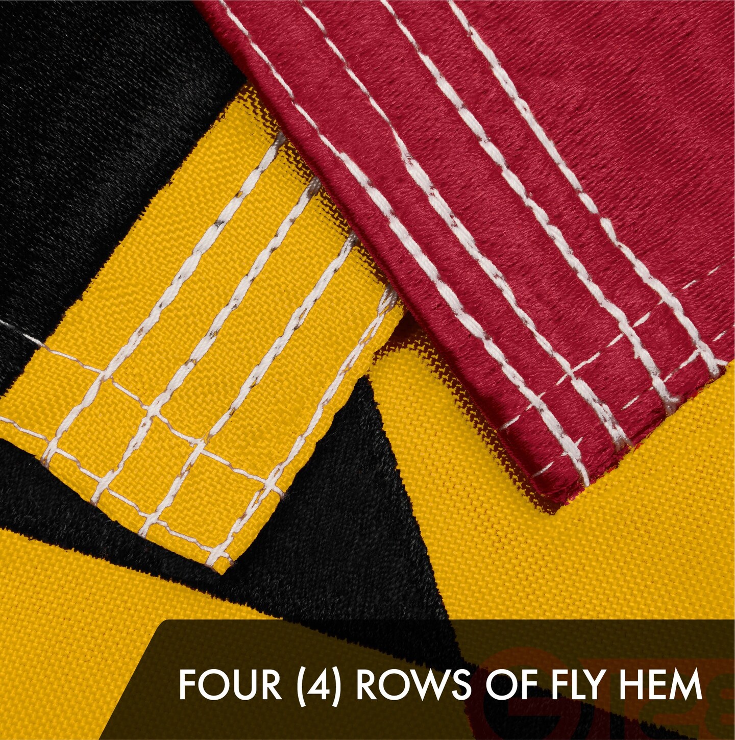 G128 3 Pack: Maryland MD | 1x1.5 Ft | ToughWeave Series Embroidered 300D Polyester | Embroidered Design, Indoor/Outdoor, Brass Grommets