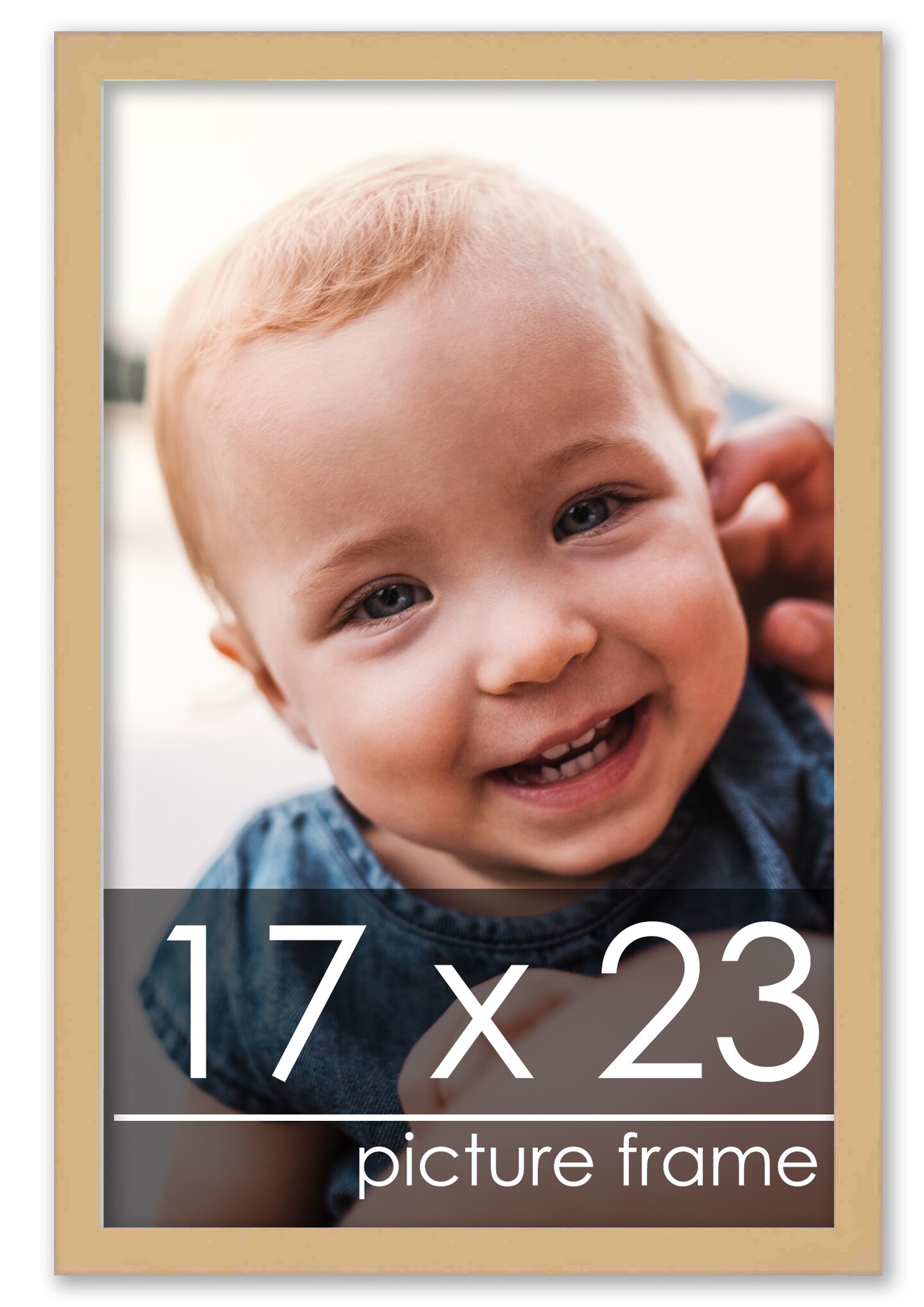 17x23 Solid Wood Picture Frame with UV-Resistant Acrylic & Acid-Free Backing, Available in 6 Finishes: Matte Black, Matte White, Metallic Bronze, Silver, Natural Wood Grain & Mahogany