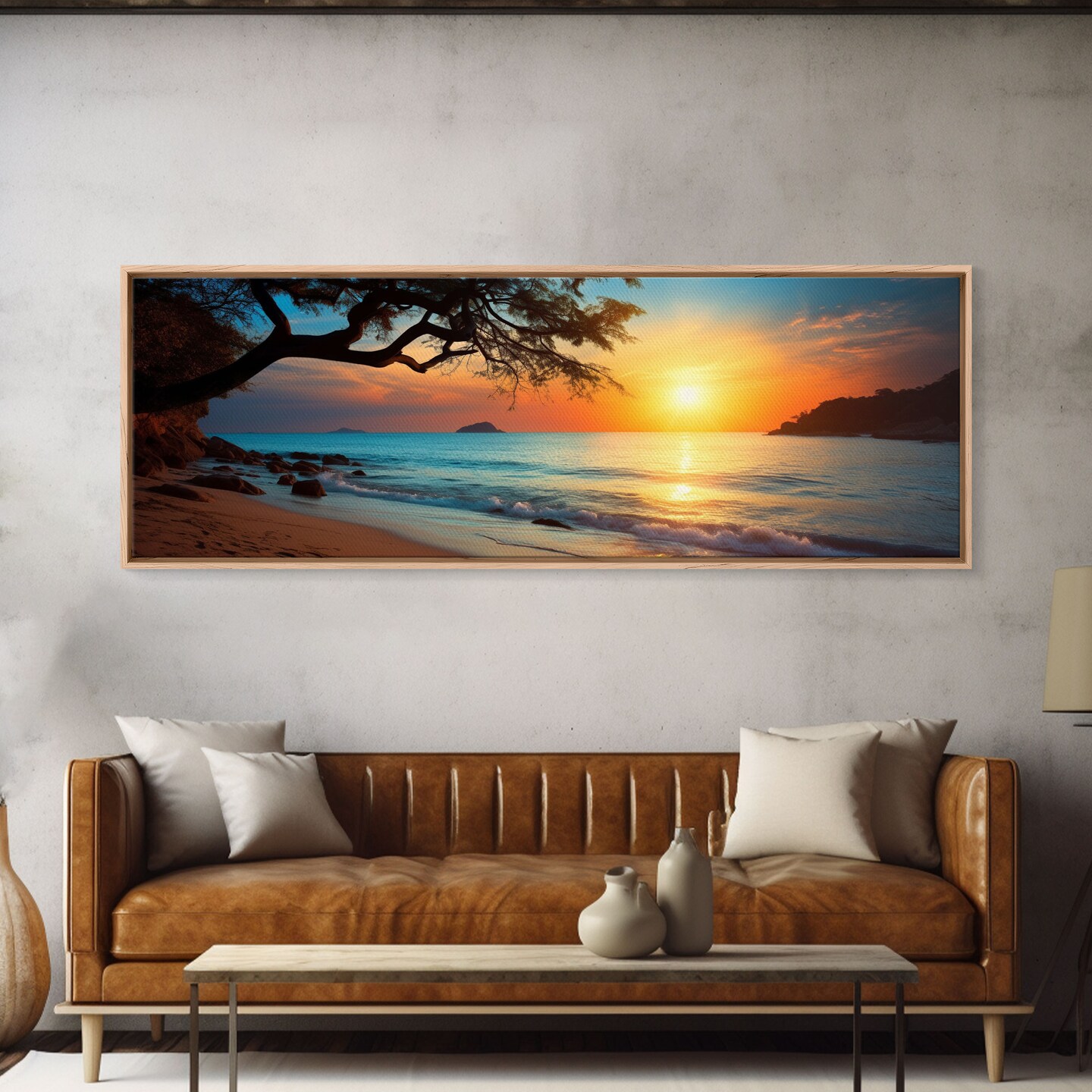 Nautical Decor, Beach Decor, Framed Canvas Print, Coastal Decor, Beach Wall Art, Nursery Decor, Lakehouse Wall Art, Beach Painting 60-79