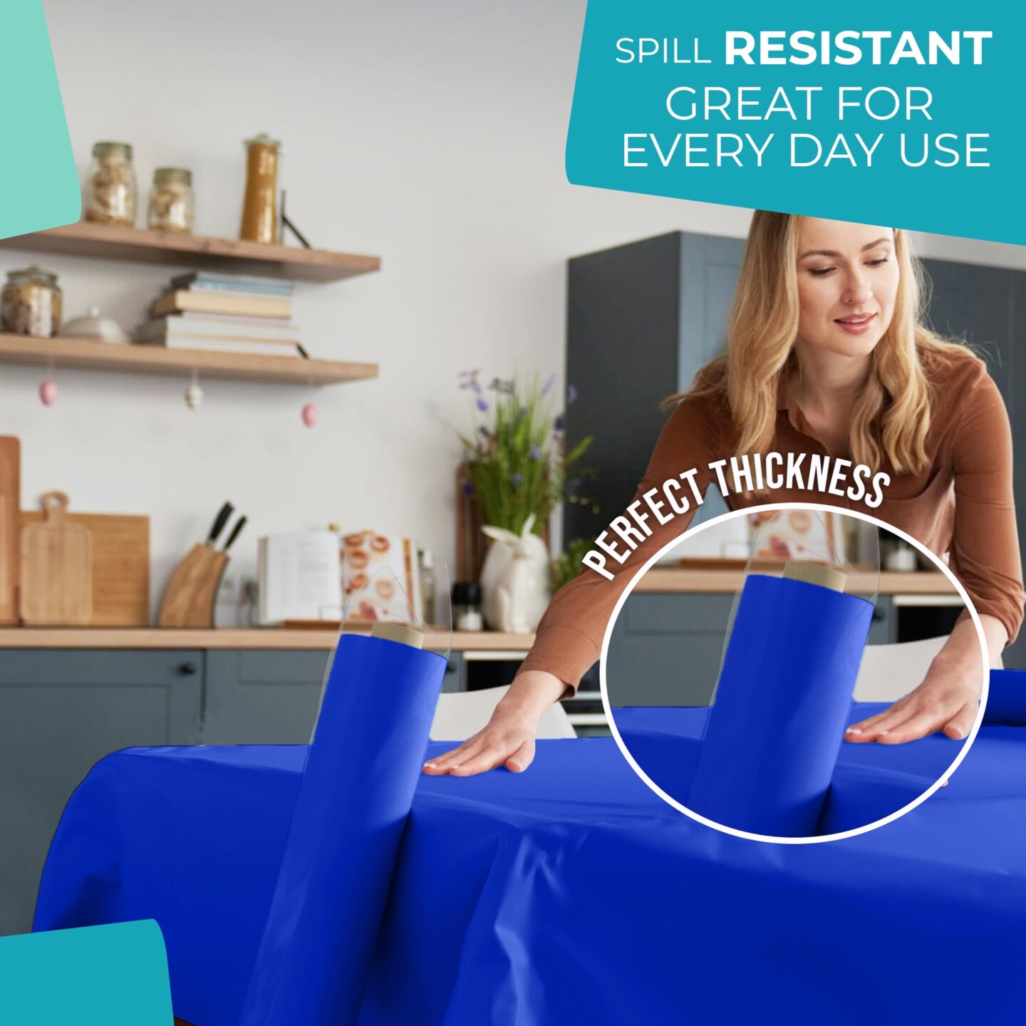 Exquisite Plastic Table Cover Roll – 40" x 100' Disposable Tablecloth Roll – Premium Thick 0.5 MIL Plastic Banquet Roll – Party Table Cover Roll for Events & Catering