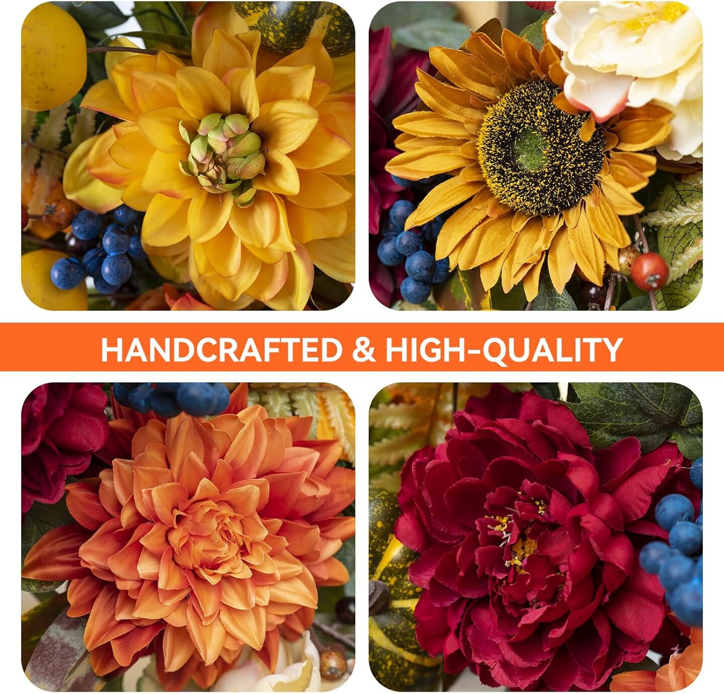 Fall Wreaths for Front Door&#x2013; Autumn Harvest Wreath
