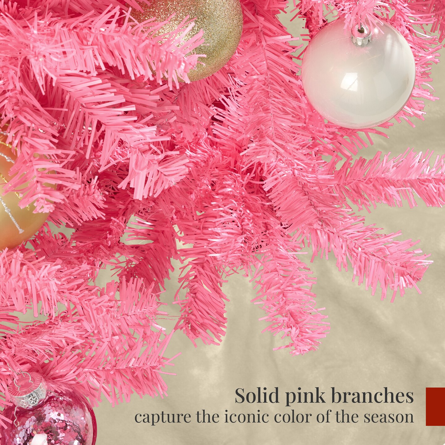Best Choice Products Artificial Pink Christmas Full Tree Festive Holiday Decoration w/ Stand