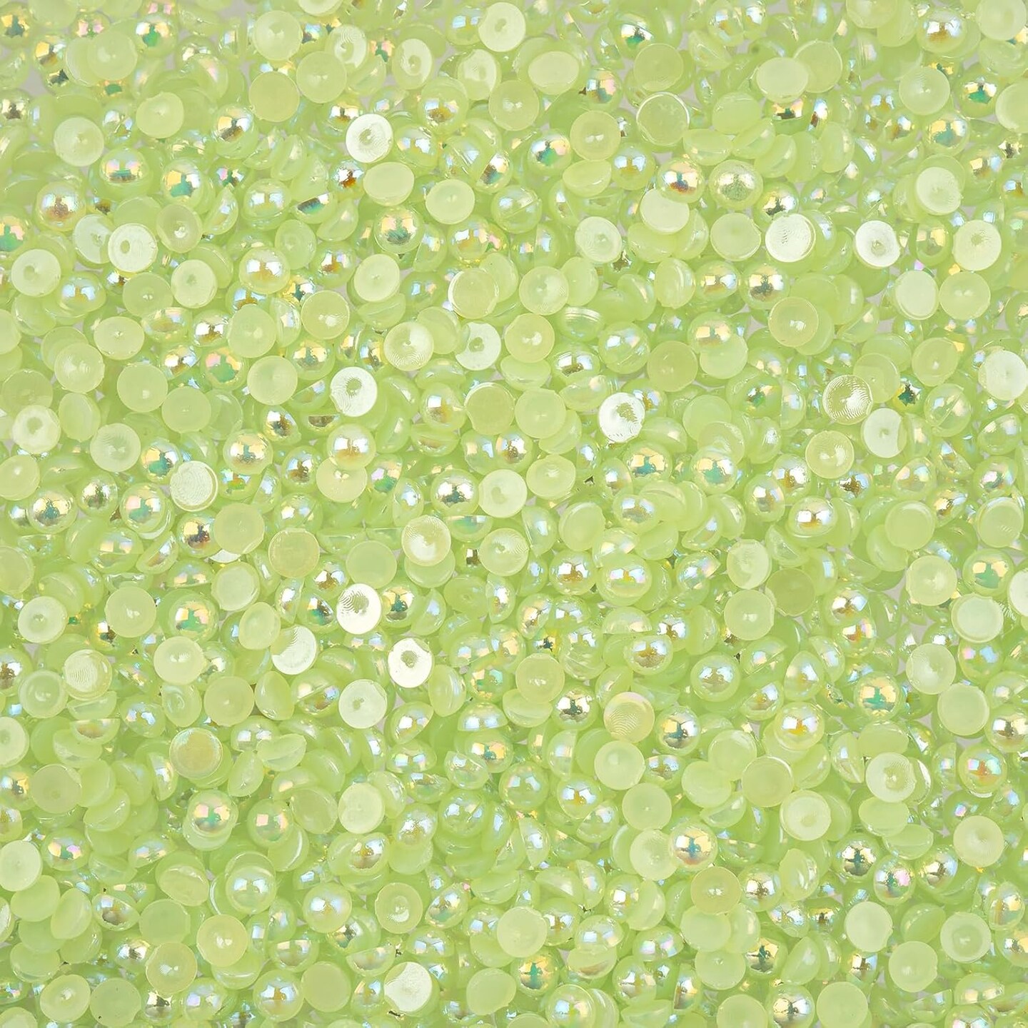 Crystal Lane DIY SS12(3mm) Plastic Pearl Flatback Rhinestones, 1850pcs