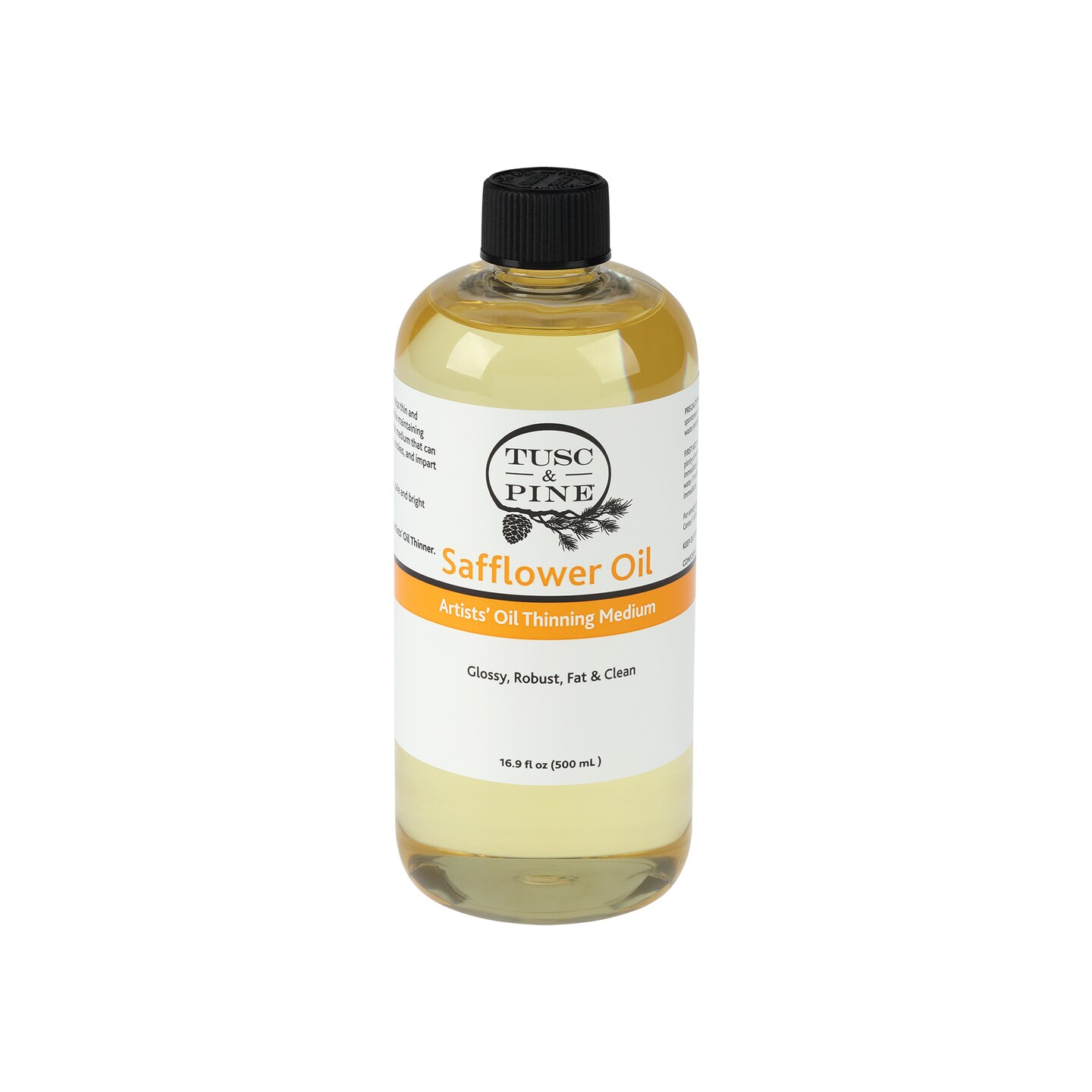 Tusc &#x26; Pine Purified Safflower Oil for Painting - Professional Artists&#x27; Paint Medium, Enhance Flow &#x26; Translucency, Solvent Free Thinner, Refined in Small Batches in North Carolina