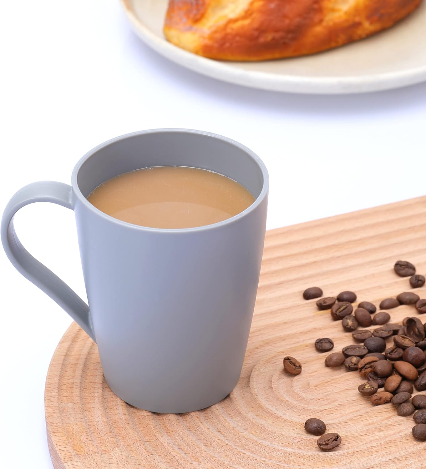 Coffee Mugs Set of 6, Plastic Coffee Cups Set, 12 Ounce Unbreakable Coffee Mug Plastic